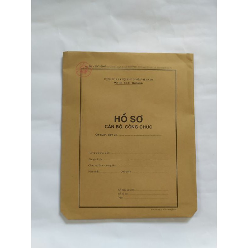 HỒ SƠ CÁN BỘ CÔNG CHỨC (5 bộ)