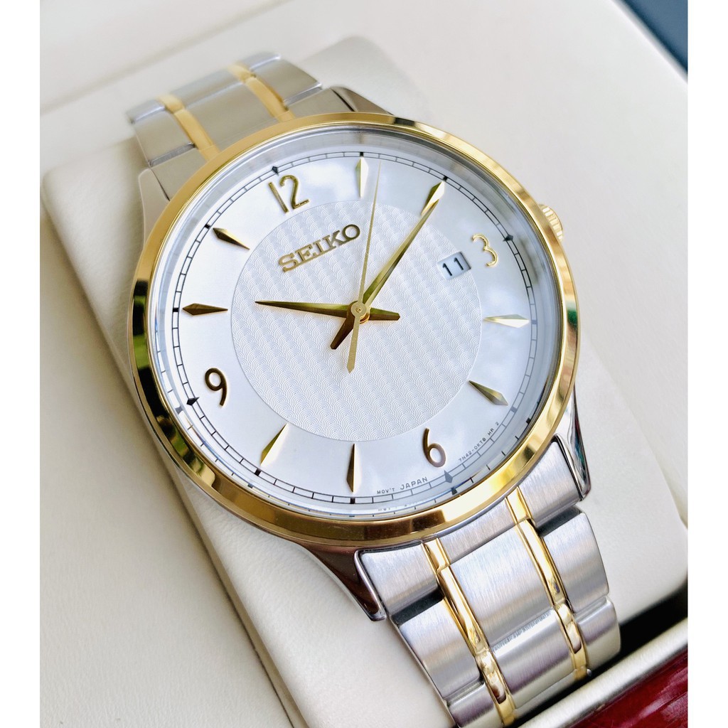 Đồng hồ nam Seiko SGEH82P1 Chính Hãng - Thép Không Rỉ -Máy Quartz Pin - Kính Hardlex