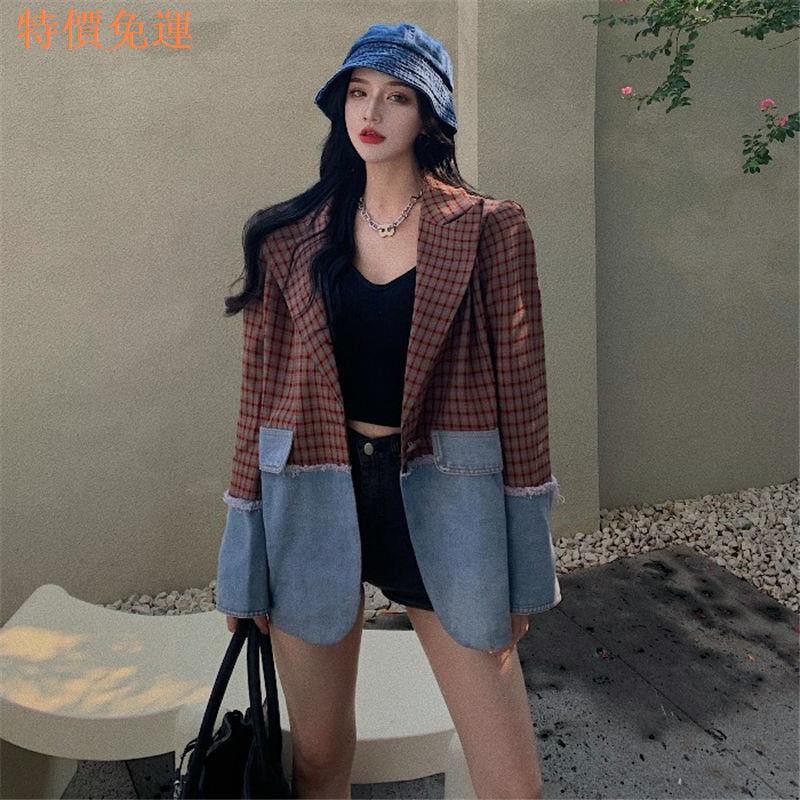Áo Khoác Denim Dáng Rộng Thời Trang Thu Đông Hàn Quốc | BigBuy360 - bigbuy360.vn