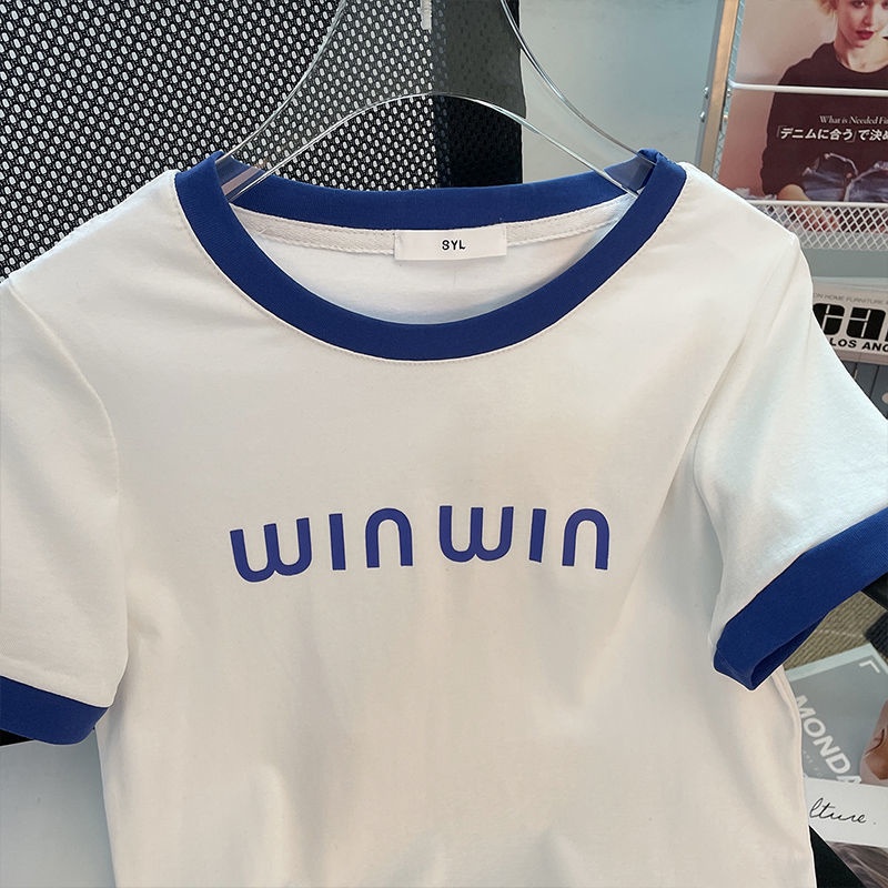 Áo Thun cotton Tay Dài Màu Trắng Trơn Thời Trang Mùa Hè Mới Dành Cho Nữ