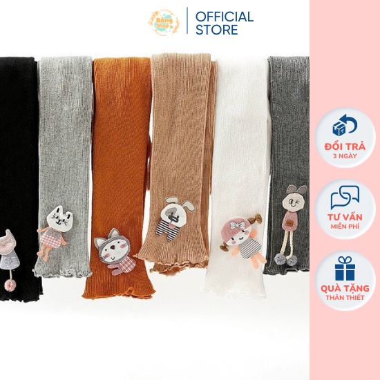 Quần Tất Bé Gái, Quần Trẻ Em Nhún Gấu Cực Xinh Dáng Ôm Siêu Mềm Mịn