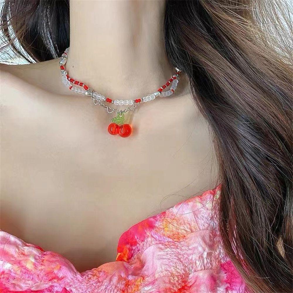 QQMALL Vòng Cổ Chuỗi Hạt Phong Cách Bohemian Thời Trang Đi Biển Mùa Hè Xinh Xắn Cho Nữ