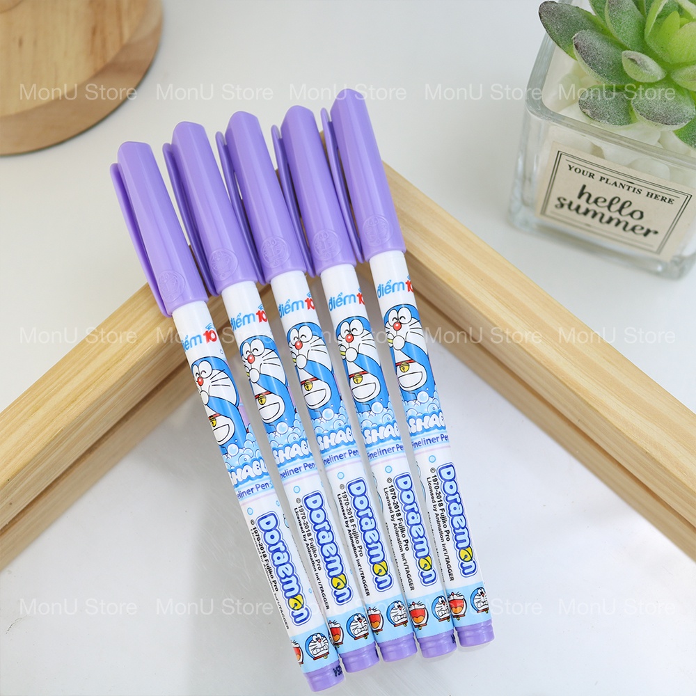 Bút lông kim DORAEMON DOREMON mực tím dễ thương cute MON0332 TooYoo