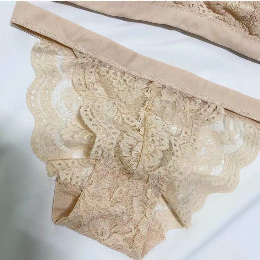 Bộ đồ lót không gọng siêu mỏng phối ren thiết kế quyến rũ cho nữ