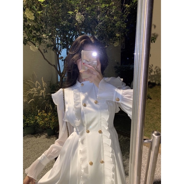 Váy dạ hội tiểu thư bèo cao cấp cúc ngọc Simbabo | BigBuy360 - bigbuy360.vn