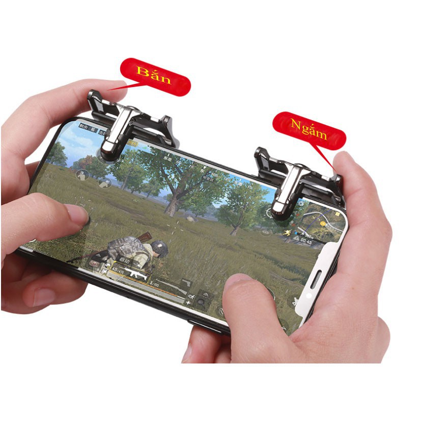 Bộ 2 Nút Bấm Cơ K10 Hỗ Trợ Chơi Game PUBG Mobile, Freefire, Cod.... Mượt mà, nhạy, giá rẻ nhất thị trường