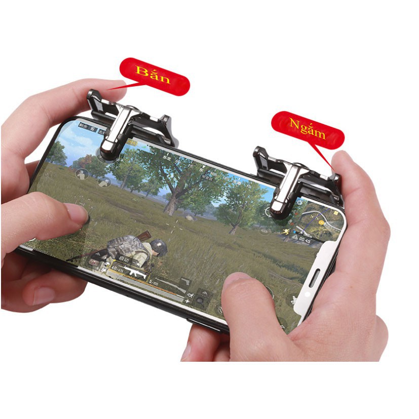 Bộ 2 Nút Bấm Cơ K10 Hỗ Trợ Chơi Game PUBG Mobile, Ros Mobile