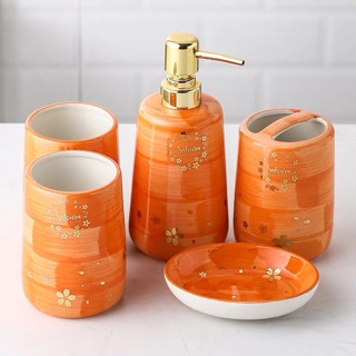 (Có sẵn ) Bộ đồ dùng nhà tắm gốm sứ cao cấp