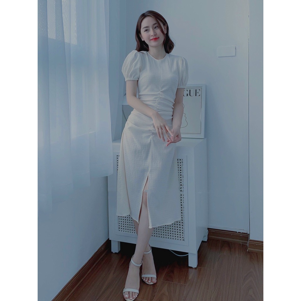 Đầm Cổ Tròn Nhún siêu xinh - D0462