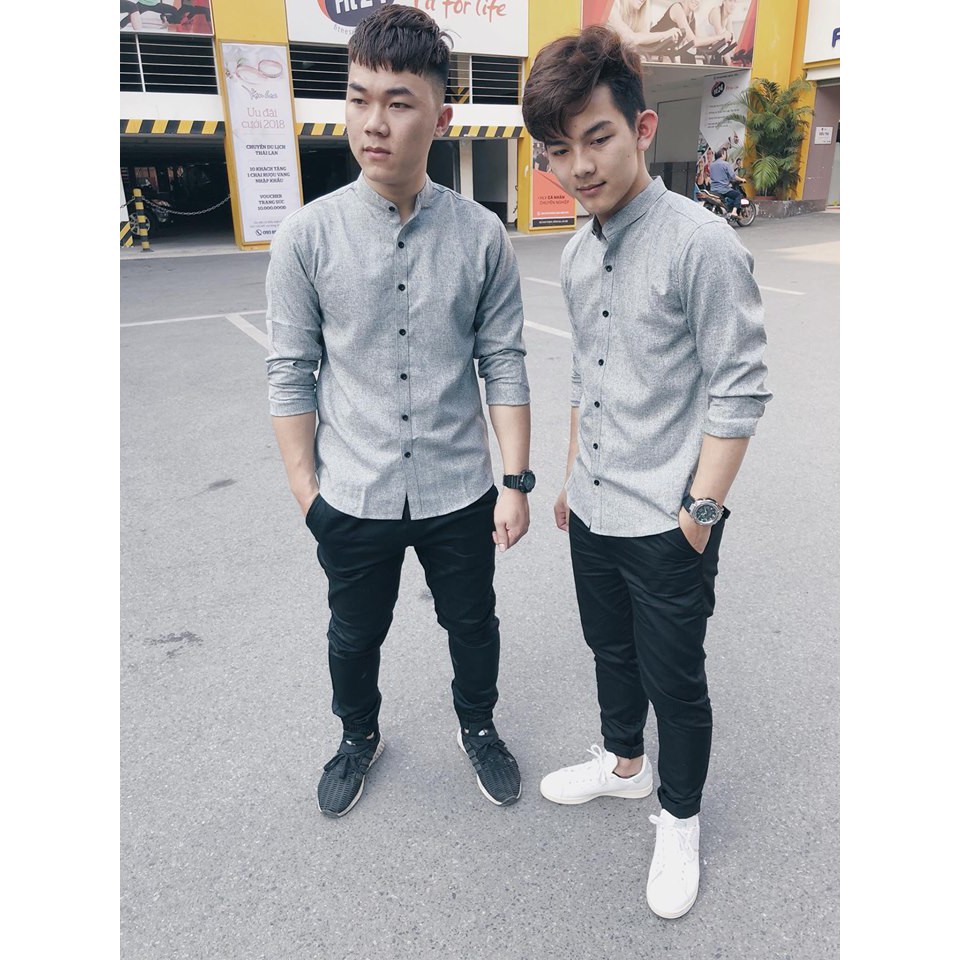 Áo sơ mi nam họa tiết caro đũi, đũi cổ bẻ, đũi cổ tàu | BigBuy360 - bigbuy360.vn