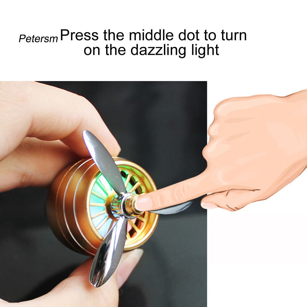 Quạt Sáp Thơm Kẹp Của Gió Điều Hòa Xe Hơi Có Đèn Led