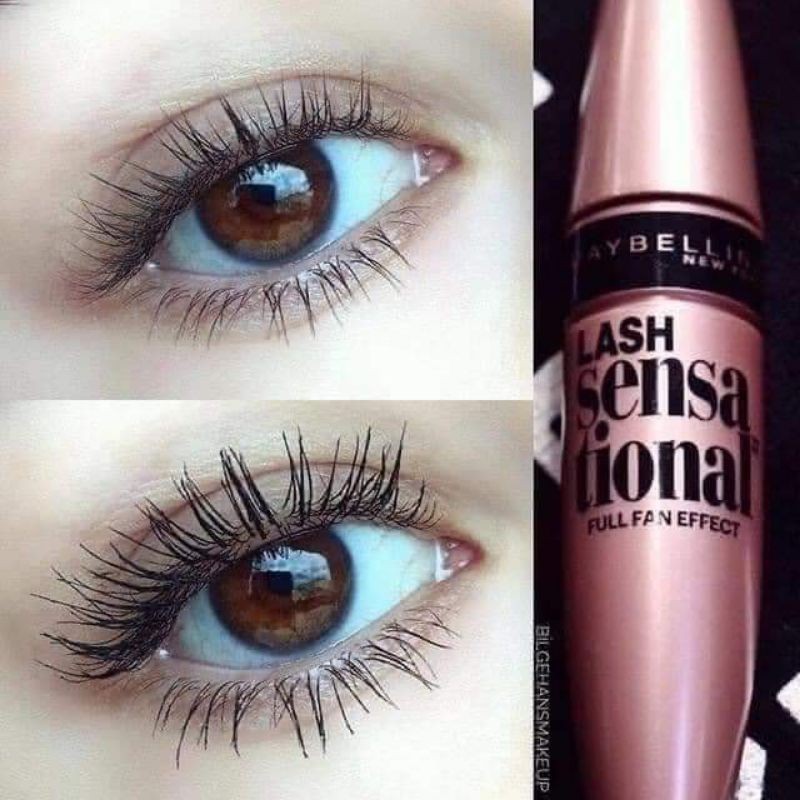 Mascara Maybelline Lash Sensational Hồng Nude 💖 𝘍𝘳𝘦𝘦𝘴𝘩𝘪𝘱 💖 Chuốt Mi Giữ Mi Cong, Không Vón Cục, Không Lem - Kun Store