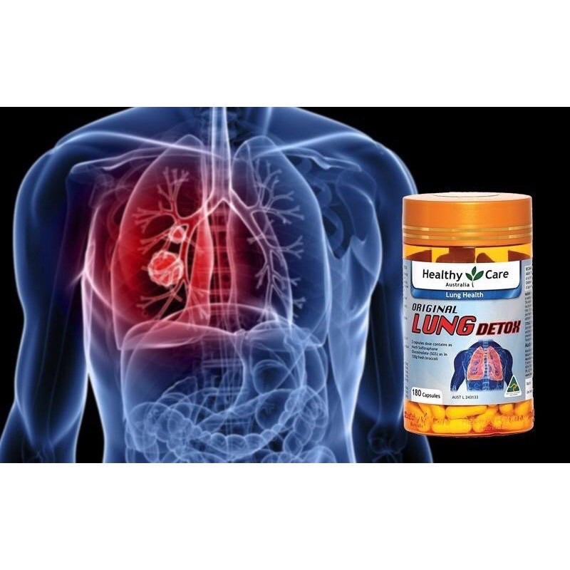 Viên uống thải độc phổi Healthy Care Lung Detox 180 viên