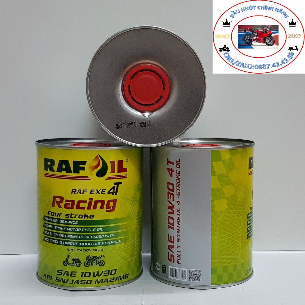 COMBO 6 LON 1L NHỚT RAFOIL 10W30 1L100% TỔNG HỢP
