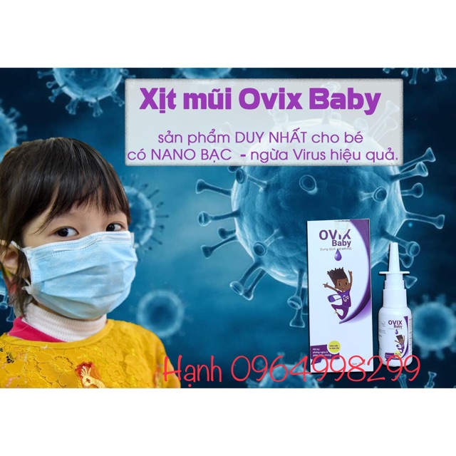 Ovix baby- vệ sinh mũi họng hiệu quả 15ml