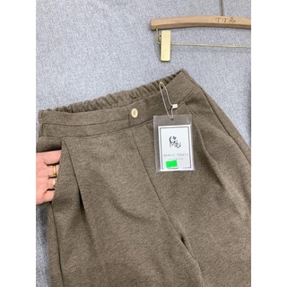 Quần baggy dạ 2 li cạp chun có cúc