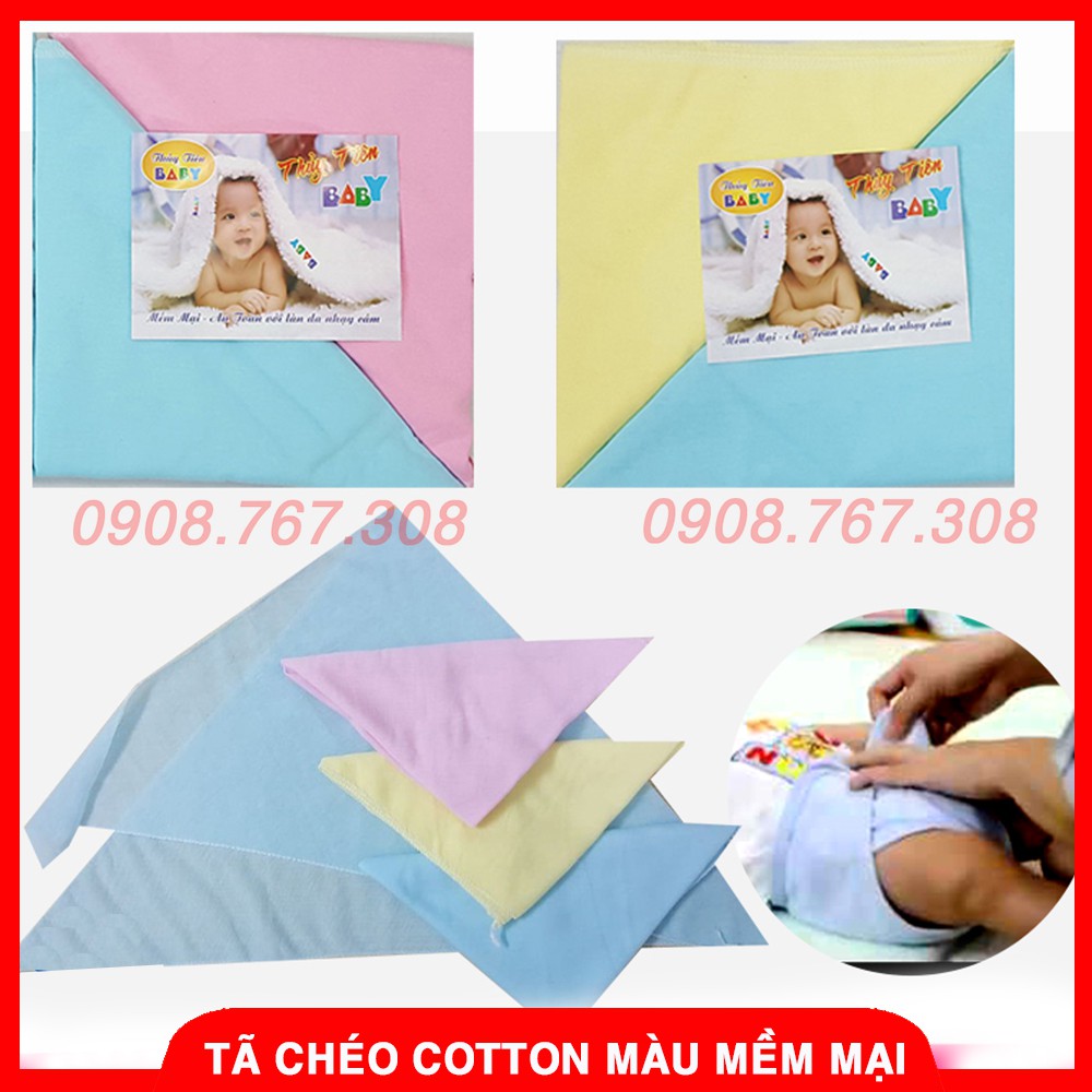 [SET 10] Chiếc Tã Chéo Màu 100% Chất Cotton Mền Cho Bé Sơ Sinh