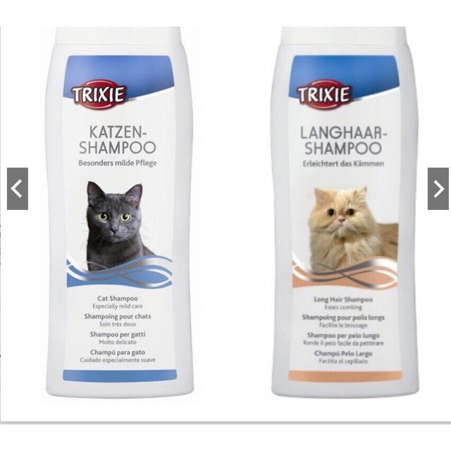 Sữa Tắm Cho Mèo Lông Dài Và Mèo Lông Ngắn Trixie Cat Shampoo 250ml - sữa tắm cho chó