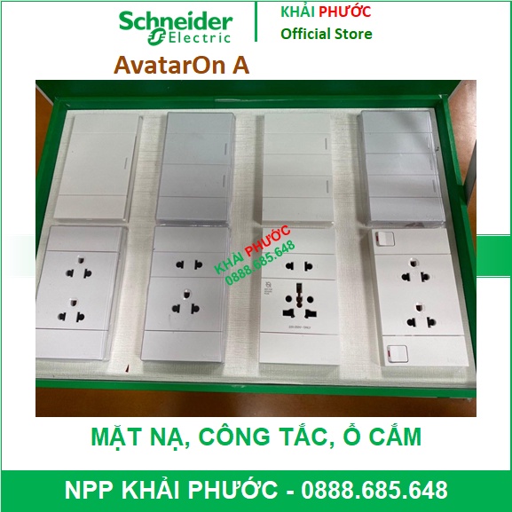 MẶT NẠ 1 2 3 CB CÓC CB TÉP 1P 2P CHE TRƠN CÔNG TẮC 1 CHIỀU 2 CHIỀU Ổ CẮM DÒNG AVATARON A SCHNEIDER -