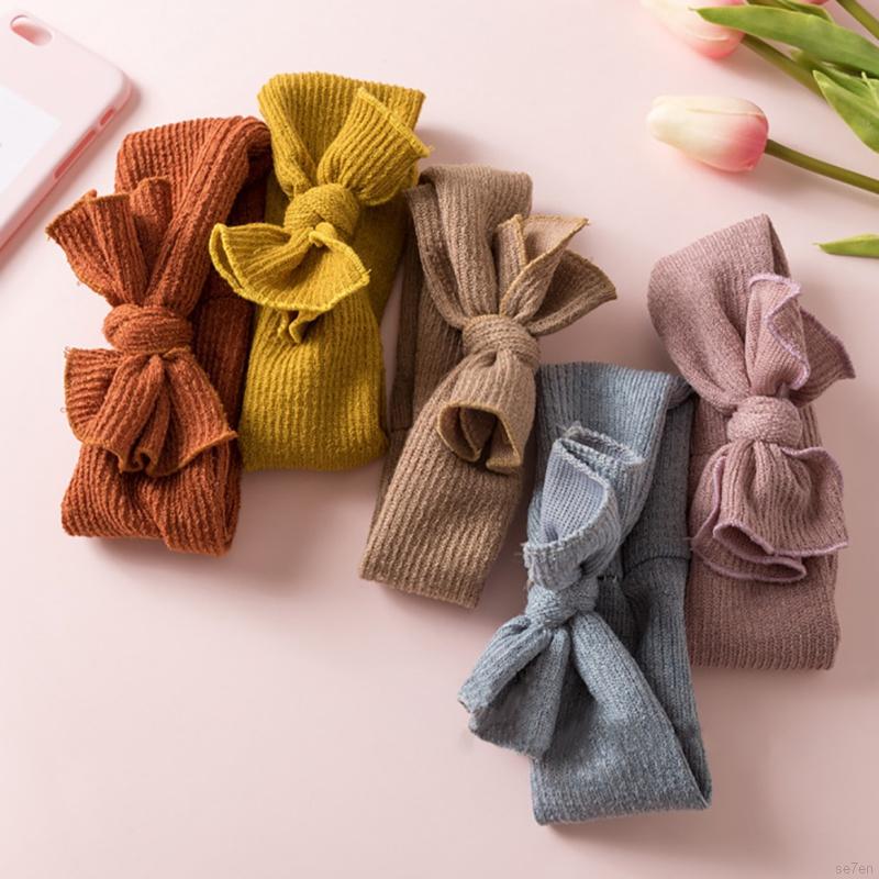 Băng đô nơ màu trơn phong cách thời trang dễ thương cho trẻ em