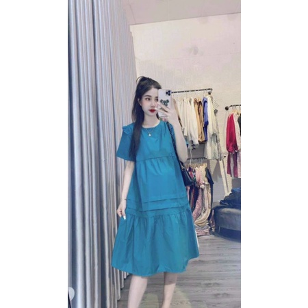 Váy bầu màu xanh sang chảnh