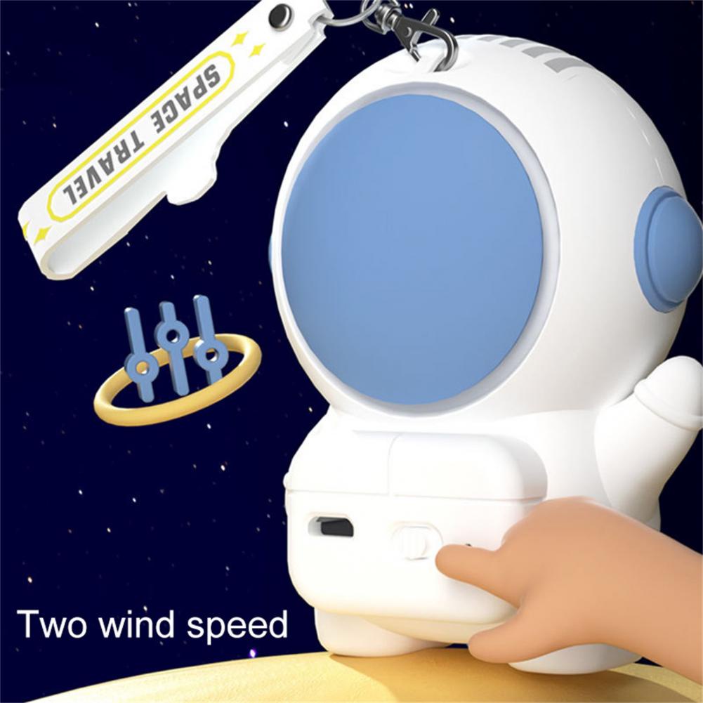 Quạt cầm tay mini không cánh hình phi hành gia dễ thương sạc lại bằng cáp USB