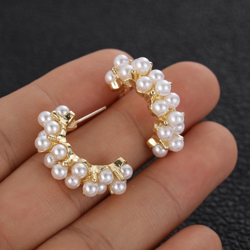 SUMU 1 Đôi Bông Tai Hình Bán Nguyệt Thời Trang