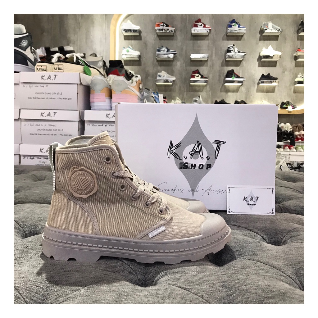 Giày Sneakers Nữ Palladium Xám Lông Chuột