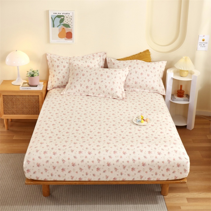 Ga trải giường DABRA 100% cotton cao cấp in họa tiết thoáng khí có thể giặt được 1m2 / 1m5 / 1m8