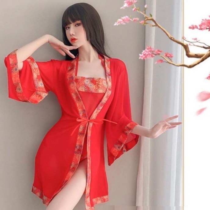 Set choàng + yếm  mỹ nhân Trung Hoa 1314 Vô Cùng Quyến Rũ
