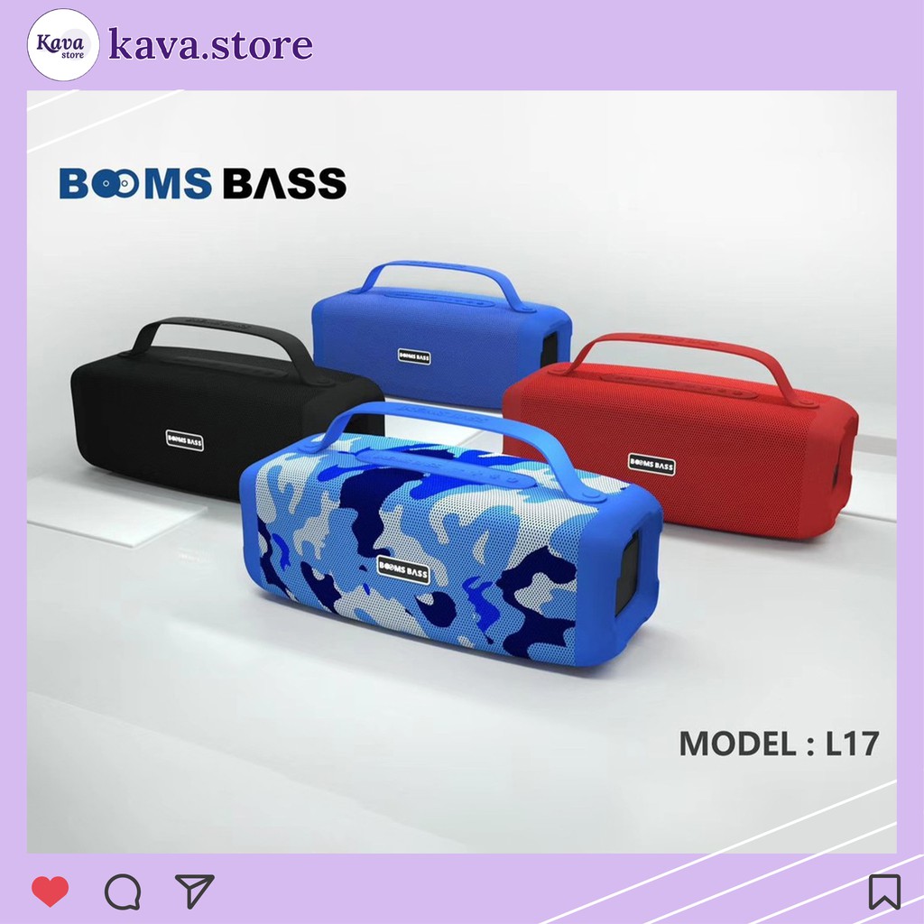 Loa Bluetooth Bombass L17 Kava Store - Âm thanh Bass siêu ấm - Hỗ trợ thẻ nhớ, FM, Audio 3.5mm