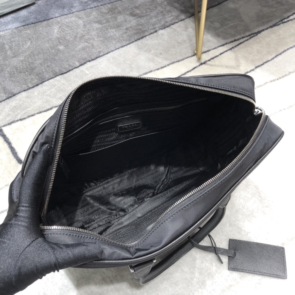 Túi xách nam có dây đeo chéo, túi văn phòng vải dù prada PD cao cấp