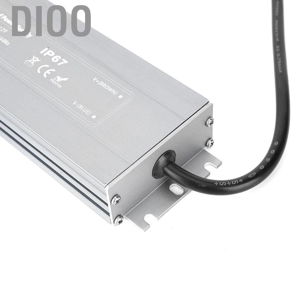 Dioo HRUW-100W-12V Ultra-thin Power Supply IP67 Waterproof LED Driver Transformer 100-240VAC