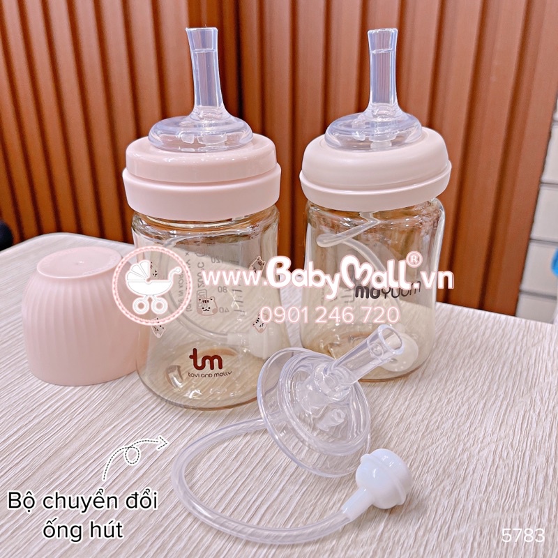 Set chuyển đổi ống hút bình sữa kèm hộp đưngj