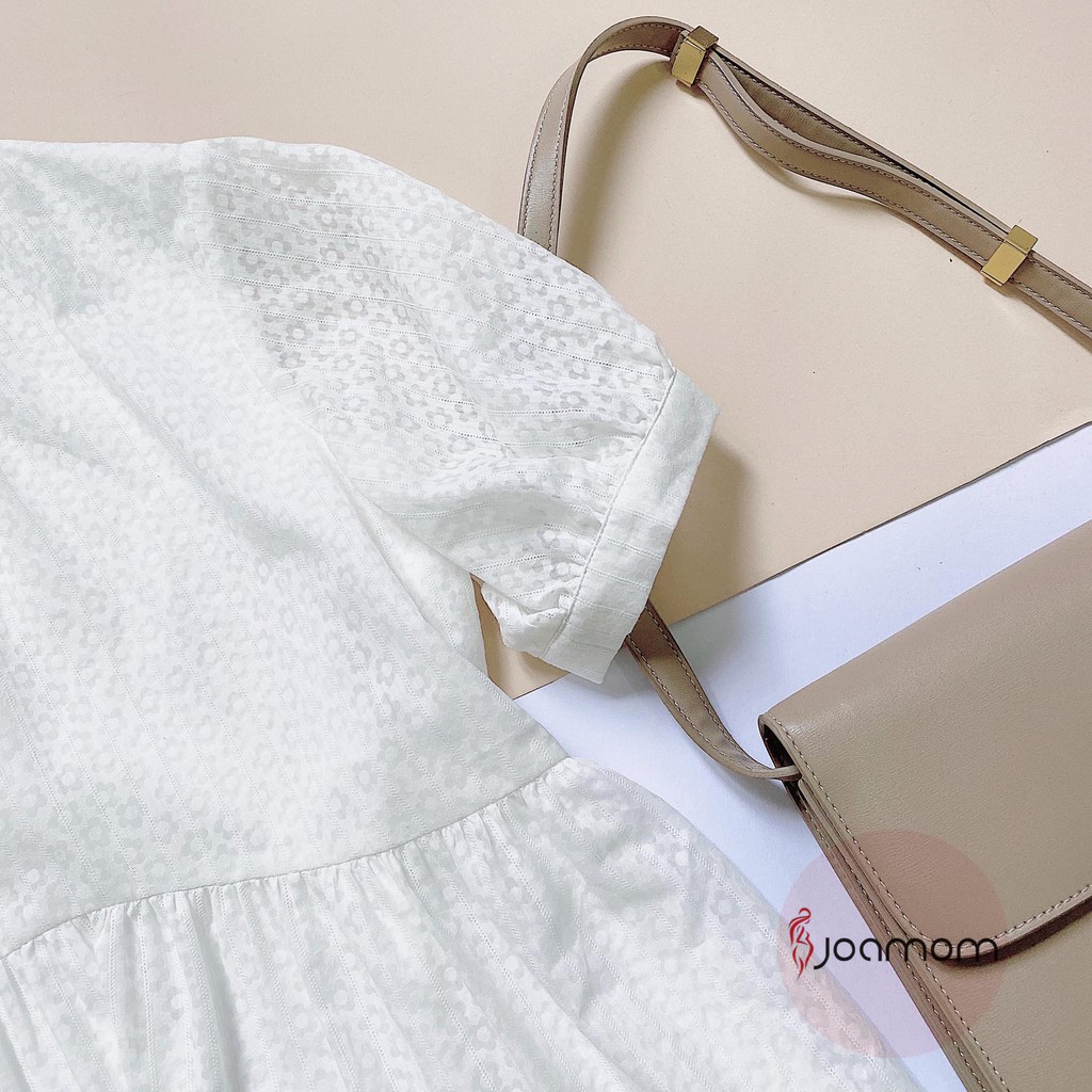 Áo sơ mi bầu xinh đũi nhật mềm thoải mái đi làm đi chơi Joamom Ab119