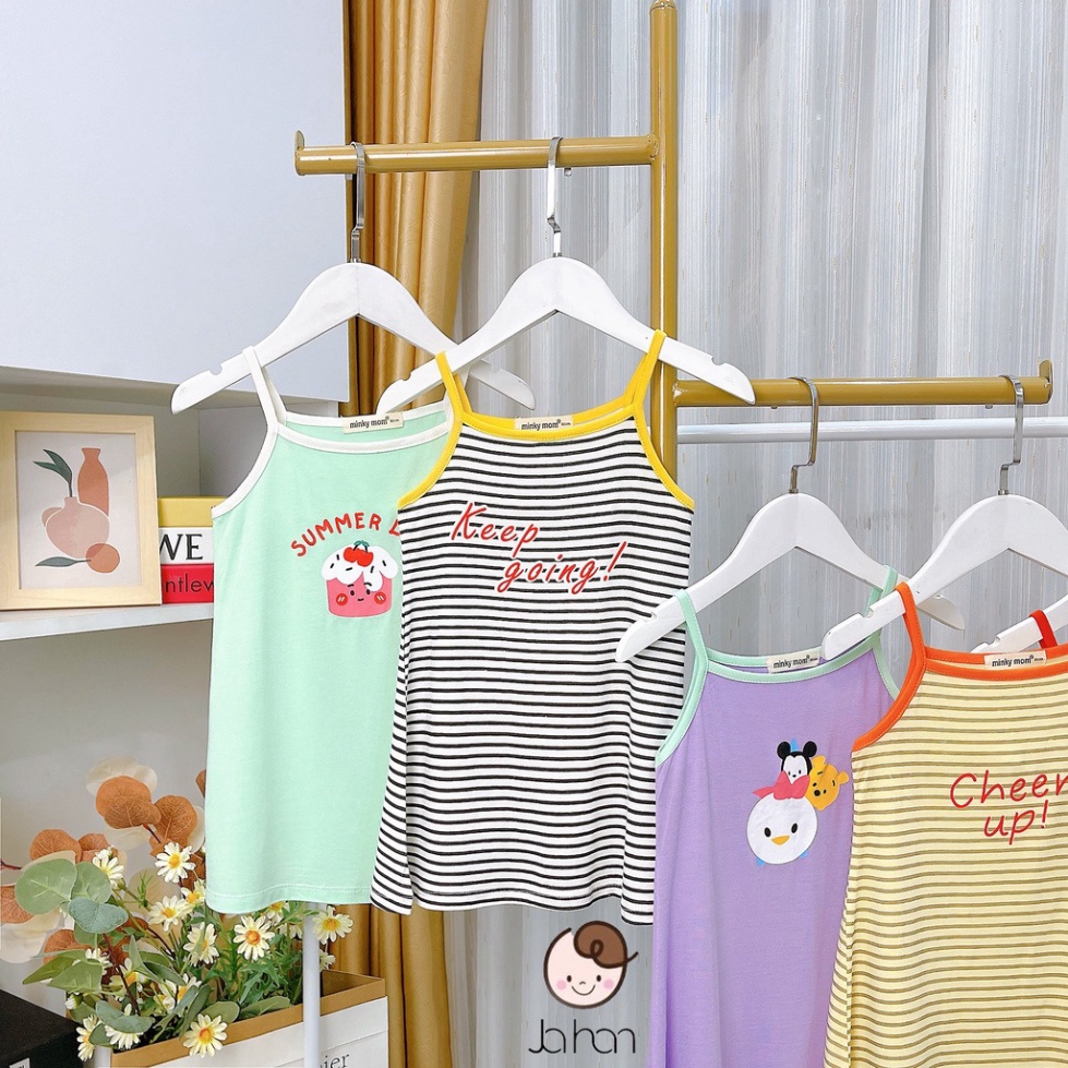 Váy Body Minky Mom Cheer Up Cho Bé Gái, chất thun lạnh cao cấp siêu mát mùa hè 6-20kg