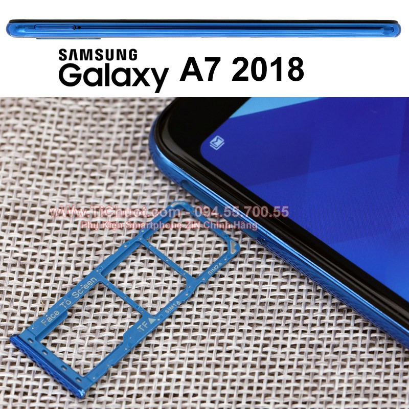 Khay sim Samsung A7 2018 ZIN Chính Hãng (A750)