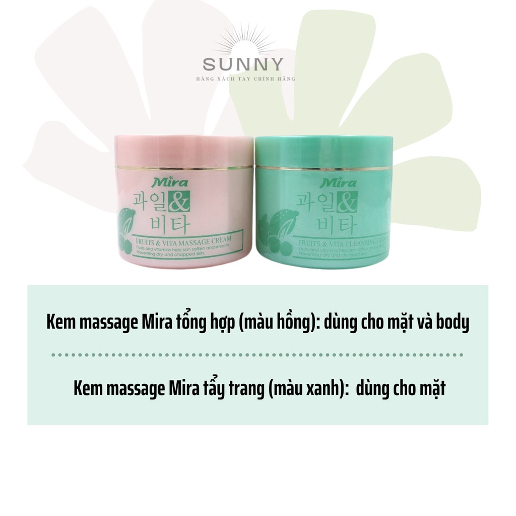 Kem massage toàn thân Mira 300g mát xa, thư giãn, giảm căng thẳng, giúp da luôn hồng hào, khỏe mạnh