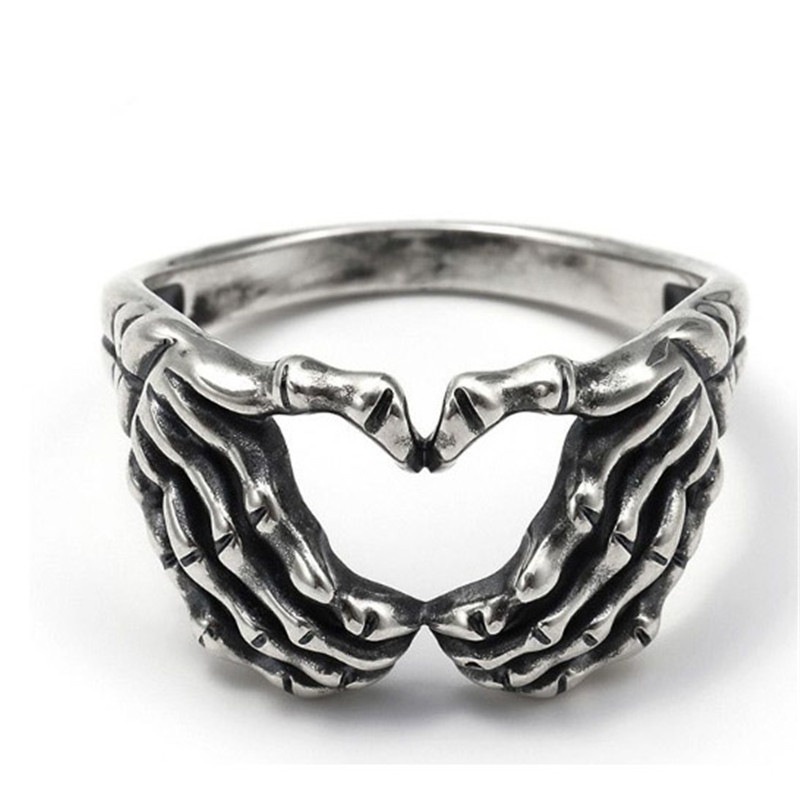 Nhẫn Hình Đầu Lâu Phong Cách Hip Hop Cá Tính Dành Cho Nam Và Nữ