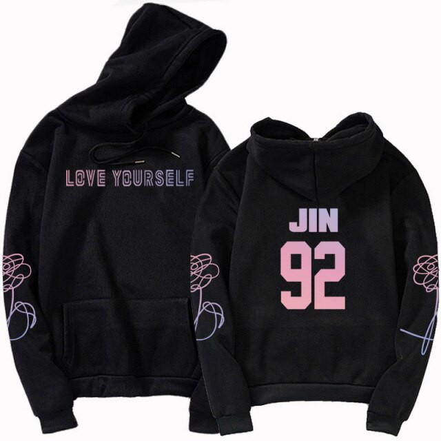 Áo Hoodie Jin Bts Love your self áo nỉ thu đông unisex Kpop