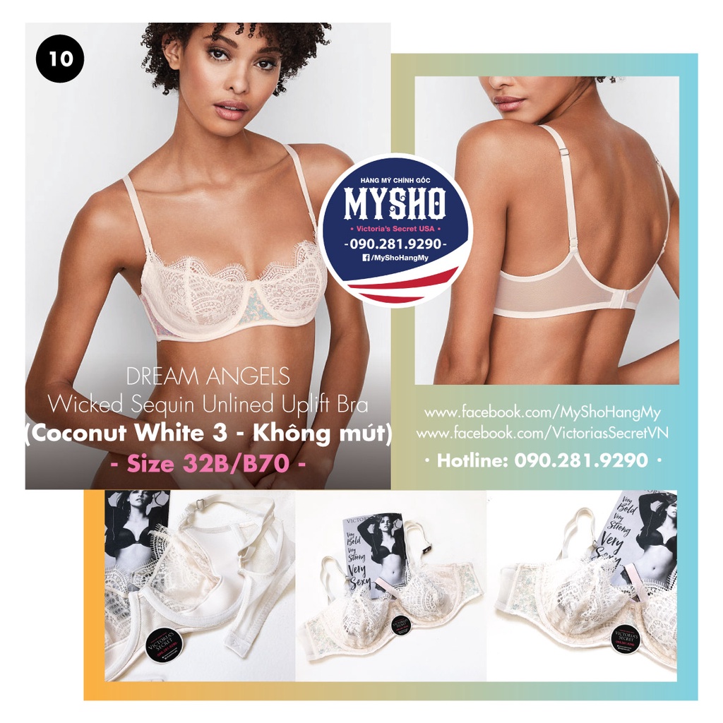 30 mẫu Áo lót Cao cấp Victoria's Secret - 32B/B70 - Hàng nhập có bill USA