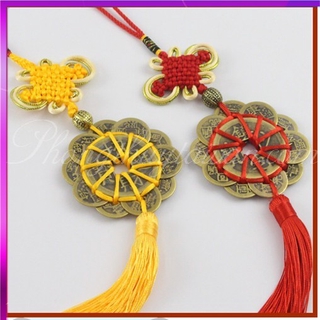 Dây xu HOA MAI THẬP TOÀN dài 30cm(đỏ, vàng) chiêu lộc ô tô,két sắt...