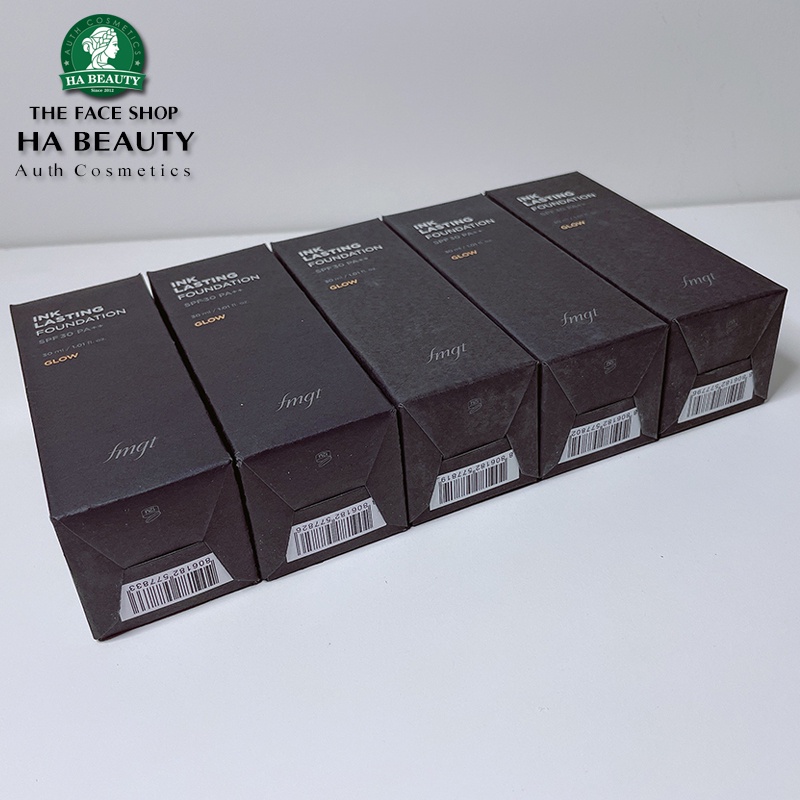 Kem nền hiệu ứng căng bóng lâu trôi The Face Shop Ink Lasting Foundation Glow SPF30 PA++ 30ml che khuyết điểm