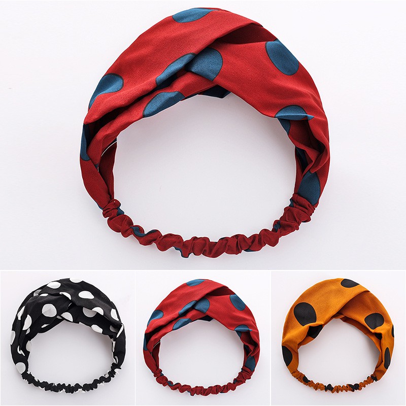 Băng đô chấm bi dễ thương không nhăn TB50