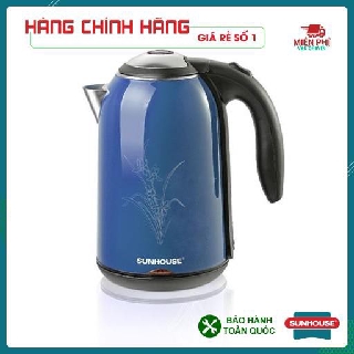 Ấm siêu tốc, bình đun siêu tốc Sunhouse SHD1382, 1,8 Lít, nhựa chịu nhiệt siêu bền bảo hành chính hãng toàn quốc 1 năm