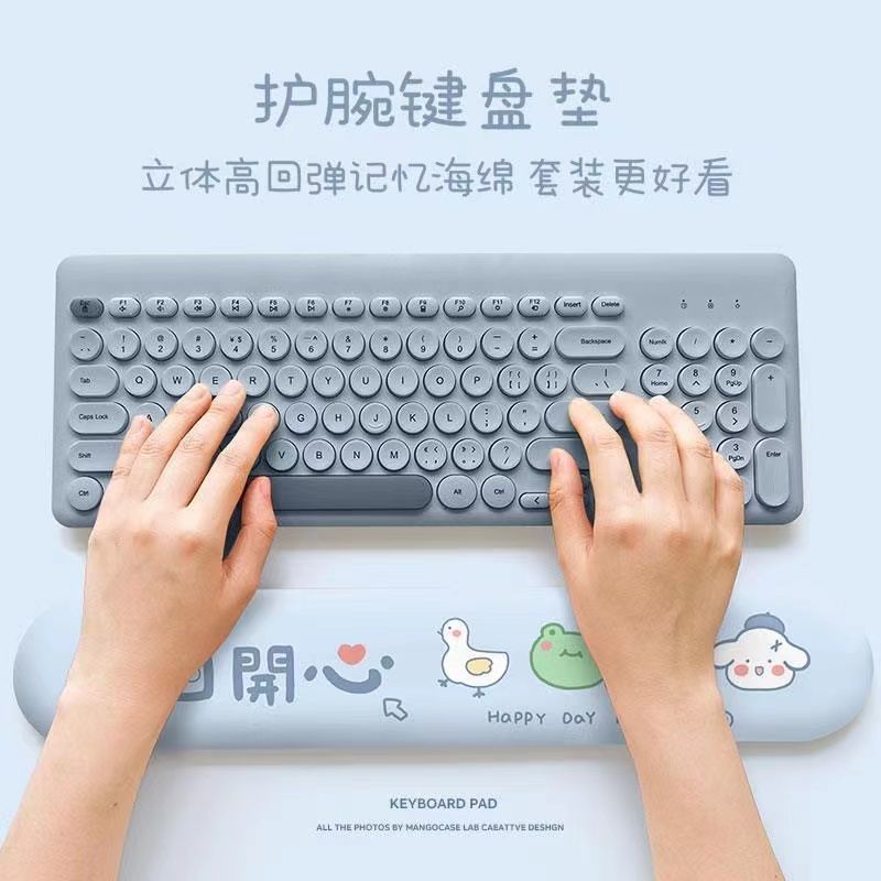 Tấm Lót Chuột Và Bàn Phím Bằng Silicon Họa Tiết Hoạt Hình 3D Chống Trượt
