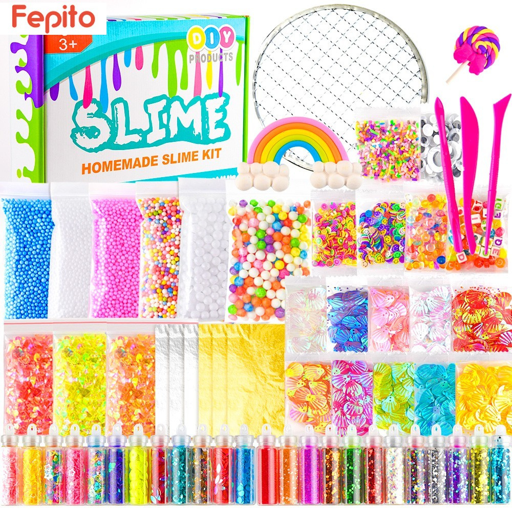 FEPITO Set 61 Đồ Chơi Slime Chất Nhờn Ma Quái Cho Bé