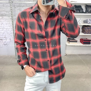 Áo Sơmi Nam ZR caro, sơmi dạ mỏng họa tiết sọc mờ