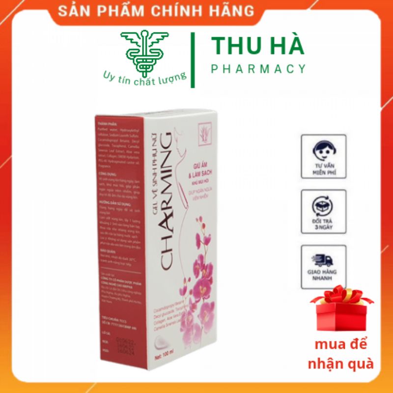 [ Chính Hãng ] Dung dịch vệ sinh charming - giữ ẩm và làm sạch khử mùi hôi lọ 100ml
