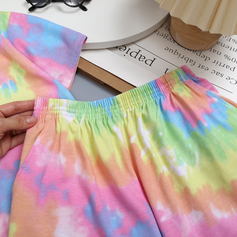 [35-55kg] Đồ bộ bé gái size đại, set mẹ và bé tay ngắn  thun cotton vnxk Jennie kids J504